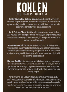 Kohlen Döküm Kamp Izgarası ( Yanmayı Engelleyen Özel Tasarım ) - 3