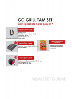 Guruss Go&grill Portatif Barbekü | Kömürlü Mangal Seti Tutuşturucu Tablet Hediyeli gurussgogrilltamset - 2