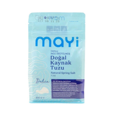 MAYİ ÖĞÜTÜLMÜŞ SOFRA TUZU 600 GR (İYOT İLAVELİ)
