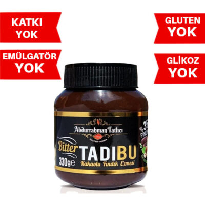 Abdurrahman Tatlıcı Tadıbu Kakaolu Fındık Ezmesi Bitter 330 Gr