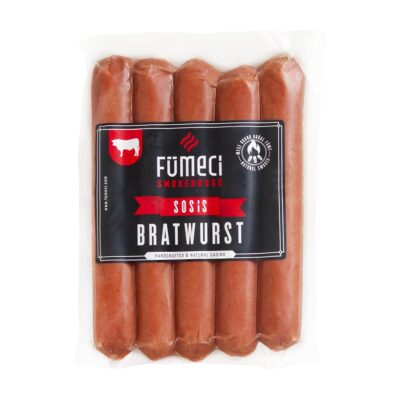 FÜMECİ BRATWURST SOYULMUŞ SOSİS 400 Gr-450 Gr