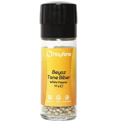 Hayfene Beyaz Biber Tane 45 gr ( Değirmen Kapaklı )