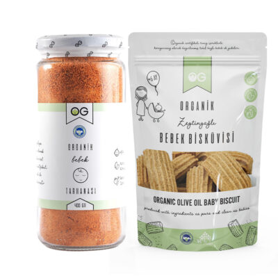 OG Natural Organik Bebek Tarhanası Ve Organik Bebek Bisküvi Seti +6 Ay