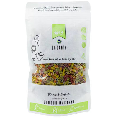 OG Natural Organik Karışık Sebzeli Tam Buğday Boncuk Makarna 200 GR +7 Ay