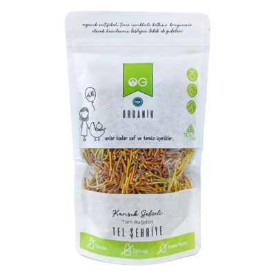 OG Natural Organik Karışık Sebzeli Tam Buğday Tel Şehriye 180 GR +7 Ay