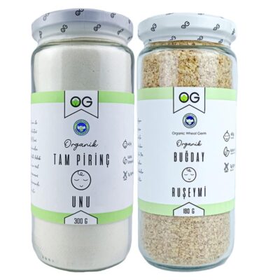OG Natural Organik Tam Pirinç Unu ve Organik Buğday Ruşeymi Seti